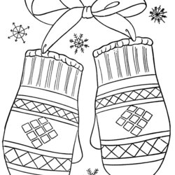 Eminent Winter Coloring Pages Mittens Printable Color Help Sheets Kids Print Snow Sheet