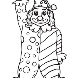 Tremendous Printable Clown Coloring Page For Kids