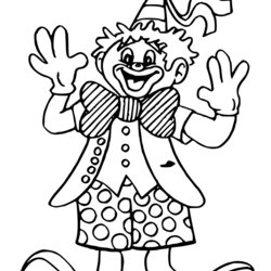 Fine Cute Clown Coloring Pages At Free Printable Print Colouring Color Circus Kids Book Kid Choose Board