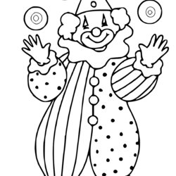 Exceptional Cute Clown Coloring Pages At Free Printable Juggler Color