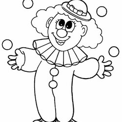 Printable Clown Coloring Pages For Kids Preschoolers