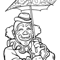 Terrific Clown Coloring Pages Download And Print Kids Printable