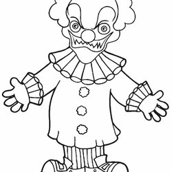 Wizard Printable Clown Coloring Pages For Kids Scary Evil Goosebumps Killer Drawing Girl Draw Joker Print