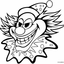 High Quality Printable Clown Coloring Pages For Kids