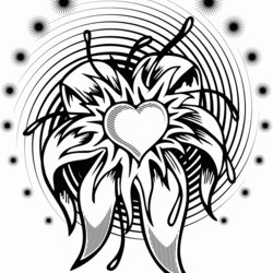 Spiffing Hard Heart Colouring Pages Clip Art Library