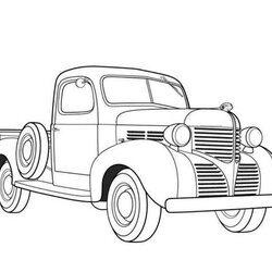 Spiffing Free Printable Truck Coloring Pages Download Antique