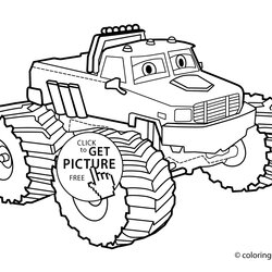 Sterling Lifted Truck Coloring Pages At Free Printable Color Awesome Trucks Print