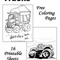 Worthy Truck Coloring Pages Kids Trucks Printable Worksheets Choose Board Raising