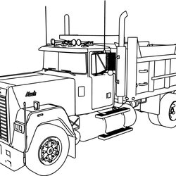 Truck Coloring Pages Mack Dumper Page Dump Colouring Blaze Swat