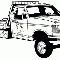 Tremendous Get This Truck Coloring Pages Kids Printable Tow Flatbed Clip Sheet Car Pulling Wrecker Dodge
