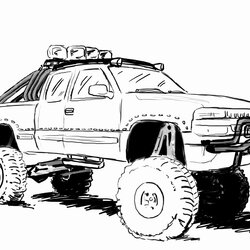 Perfect Truck Coloring Pages Printable Lifted