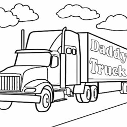 Peerless Simple Coloring Pages Trucks