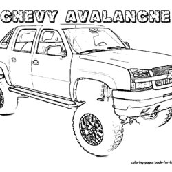 Out Of This World Truck Coloring Pages To Download And Print For Free Chevy Trucks Printable Boys Avalanche