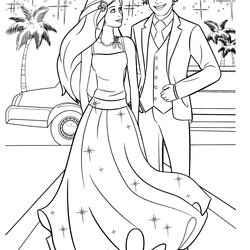 Excellent Image From Content Themes Coloring Pages Barbie Ken Doll Princess Colouring Color Print Sheets
