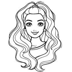 Fantastic Barbie Coloring Pages For Girls Toddlers Adults Print Color Craft Printable Beautiful Gorgeous