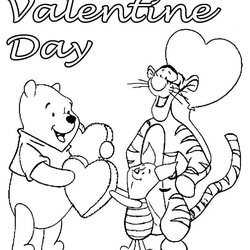 Eminent Free Printable Day Coloring Pages Valentines Disney Happy Print Valentine Size Friends