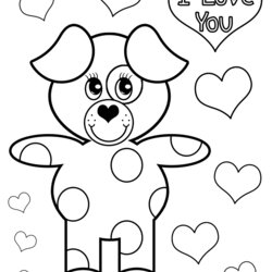 Superlative Valentines Day Coloring Pages Best For Kids Doggy