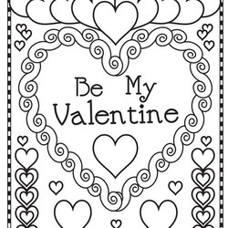 Free Printable Day Coloring Pages Valentine Adults Castle