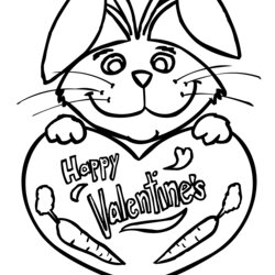 Wonderful Printable Valentine Coloring Pages Hearts Blank Chipmunk Popular