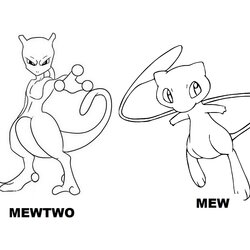 Outstanding Legendary Pokemon Coloring Pages Free At Download Mew Color