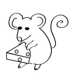 Marvelous Mouse Coloring Page Free Animal Printable Pages Cheese Animals Thank Please Popular