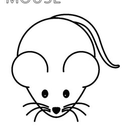 Printable Mouse Coloring Pages For Kids Mice Preschool Cute Colouring Template Easy Pokemon Templates