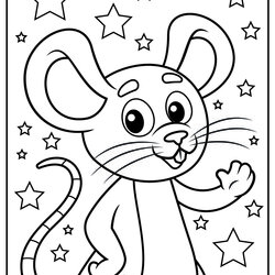 Splendid Mouse Coloring Pages Updated Mice