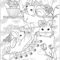 Sterling Mouse Coloring Pages Cute Print Kids Printable Color Page To
