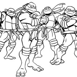 Terrific Printable Coloring Pages At Free Download Ninja Turtles Mutant Teenage