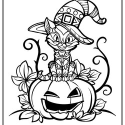 Terrific Advanced Halloween Coloring Pages To Print
