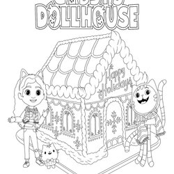 Exceptional Dollhouse Holiday Coloring Page Printable Download Australia