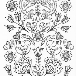 Cool Top Printable Mexican Folk Art Coloring Pages Dementia Patients