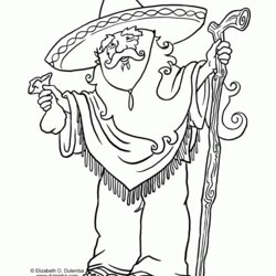 Out Of This World Mexican Coloring Pages To Print Home Old Chile People Man Color Printable Giant Popular