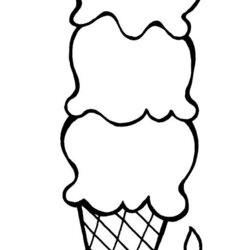 Ice Cream Coloring Page Pages Quiet Book