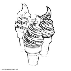 Worthy Ice Cream Coloring Pages To Print Printable Com Food