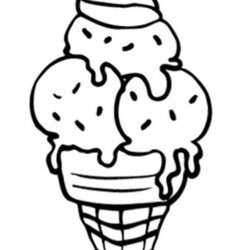 Marvelous Beautiful Ice Cream Coloring Page Pages Printable Com Kids Food Drawing Summer Colouring Sheets