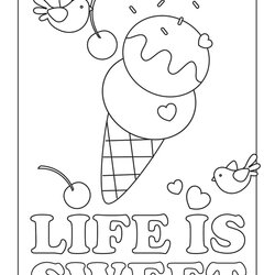 Out Of This World Coloring Pages For Kids Ice Cream Printable Sheets Color Colouring Cute Sheet Sweet Life