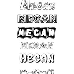 Eminent Megan Coloring Sheets Pages Fun