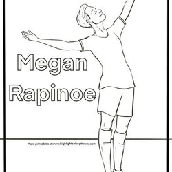 Megan Coloring Page American Soccer Player Free