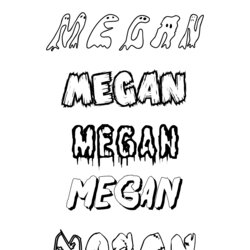 Megan Name Coloring Pages Frisson