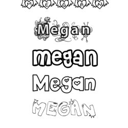 Fine Megan Coloring Sheets Pages Girly