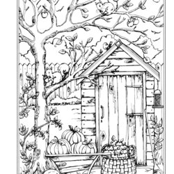 Fantastic Creative Haven Autumn Scenes Coloring Book Fall Pages Dover Bookstore