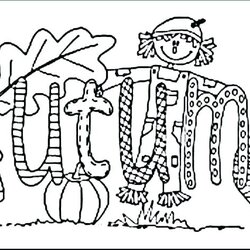 Matchless Fall Scene Coloring Pages At Free Printable Autumn Color
