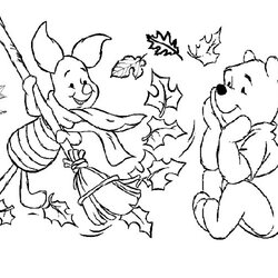 Fine Fall Scene Coloring Pages At Free Download Autumn