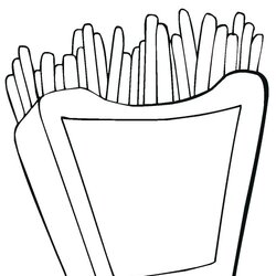 Superb Coloring Pages At Free Printable Fries French Ronald Color Drawing Hamburger Kids