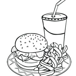 Swell Coloring Pages At Free Printable Color Fries Print French