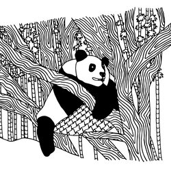 Admirable Panda Coloring Pages Best For Kids Bear Adults Tree Animals Colouring Printable Adult Sheets Animal