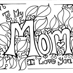 Admirable Coloring Pages For Mom