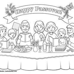 Coloring Pages Passover Seder