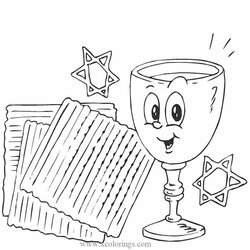 Tremendous Matzo And Wine Coloring Pages Matzoth Drink